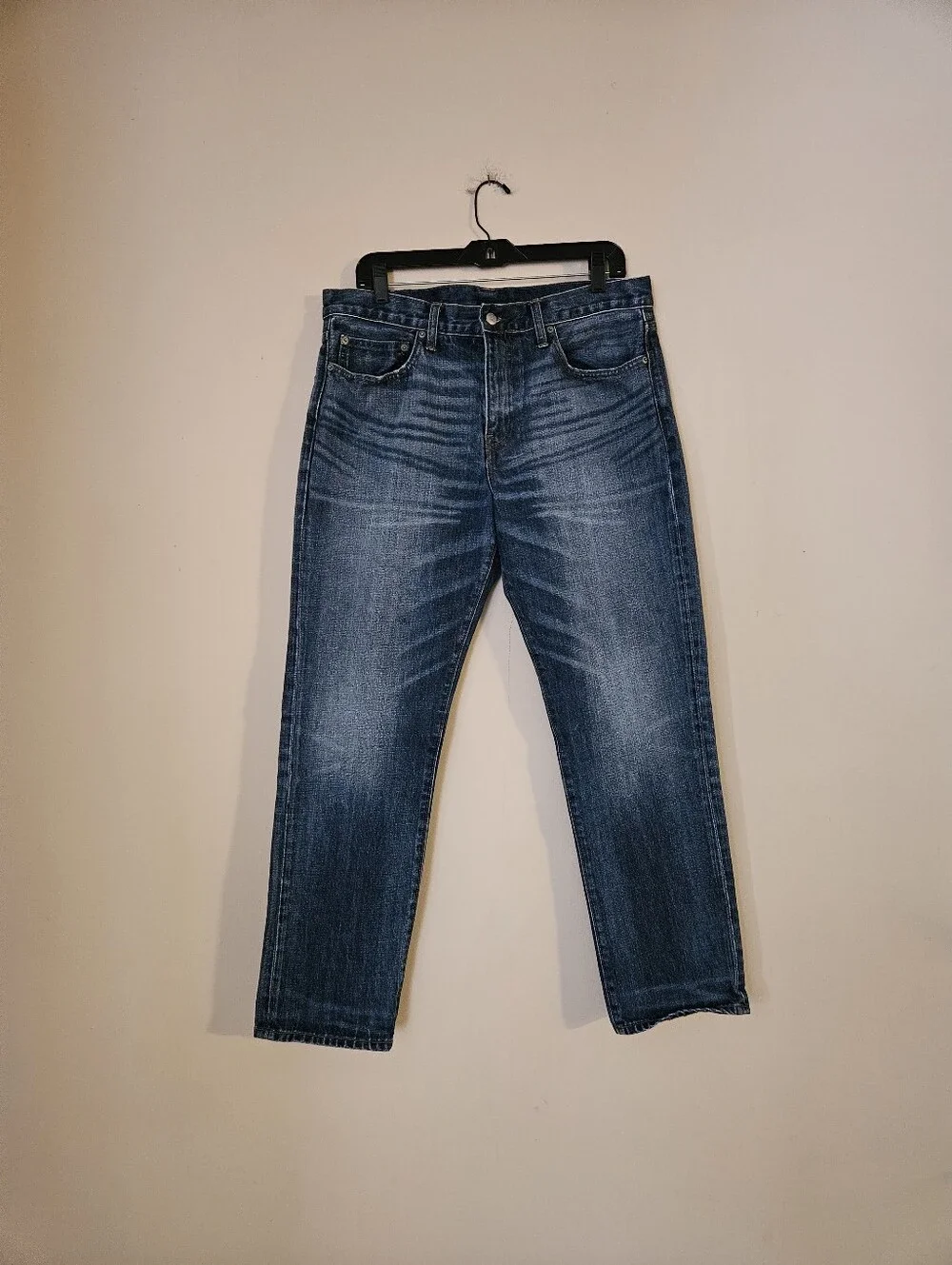 J. Crew Men's Dark Blue Straight Jeans, Size 34